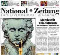Das Titelblatt der letzten Ausgabe der „National Zeitung“