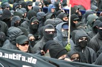 Der Schwarze Block auf einer Demonstration