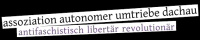 Logo der „assoziation autonomer umtriebe dachau“ Logo der „assoziation autonomer umtriebe dachau“