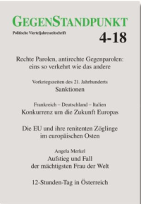 Cover eines Exemplars der Zeitschrift „Gegenstandpunkt“ Cover eines Exemplars der Zeitschrift „Gegenstandpunkt“