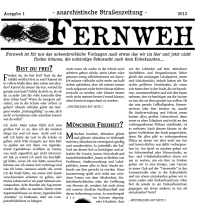 Cover der ersten Ausgabe der Straßenzeitung „Fernweh“ Cover der ersten Ausgabe der Straßenzeitung „Fernweh“