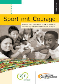 Cover der Broschüre „Sport mit Courage“